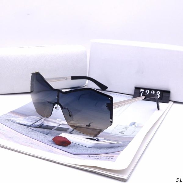 

sunglasses rimless v-word metal connected piece european and american personality for men women, White;black
