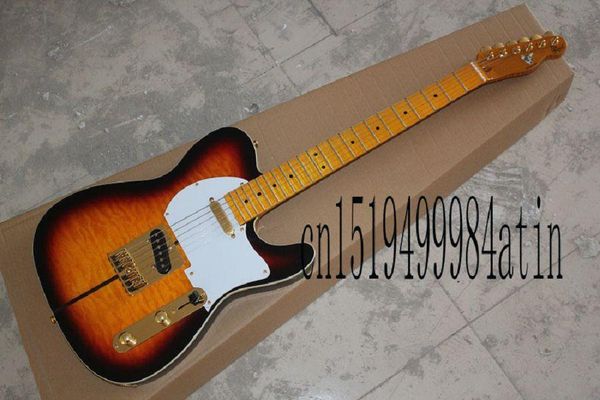 

shipping telecaster sunburst custom shop tuff dog tele signature electric guitar golden hardware @32