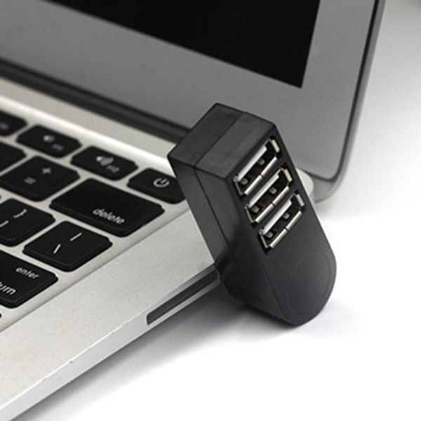 

hubs 3 ports usb 2.0 mini rotate splitter adapter hub for pc notebook lapmac 6j16