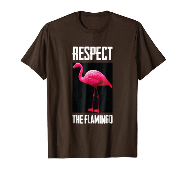 

Respect The Flamingo Funny Pink Wading Bird Graphic T-Shirt, Mainly pictures