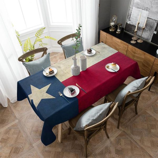 

table cloth flag banner stars retro rectangular kitchen dining room cover coffee for living