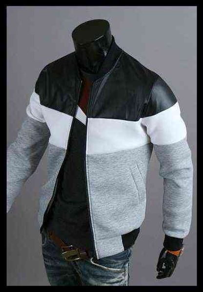 

men's spring and autumn men's et leisure fashion splicing design, Black;brown