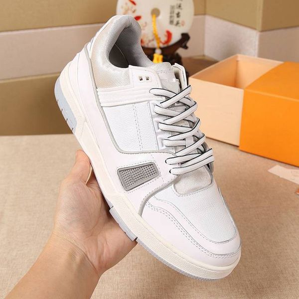 

2021 luxury designer casual shoes chaussures leather outdoor platform runners trainers shoe men sport brand sneakers large size 38-46, Black