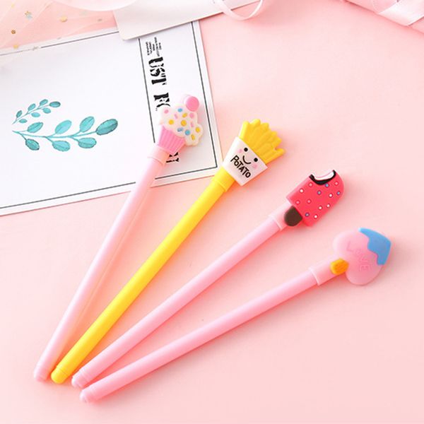 

lovely creative food neutral pen creative student writing interting signature black 0.5mm water