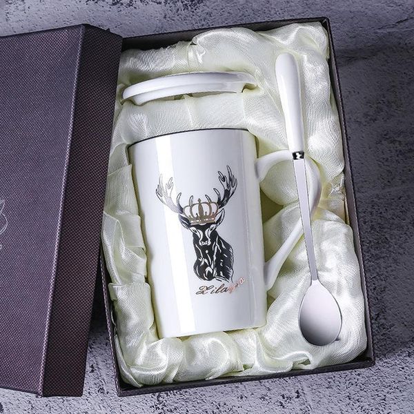 

mugs modern minimalist explosion style water cup light luxury high-end coffee creative nordic ceramic mug with lid