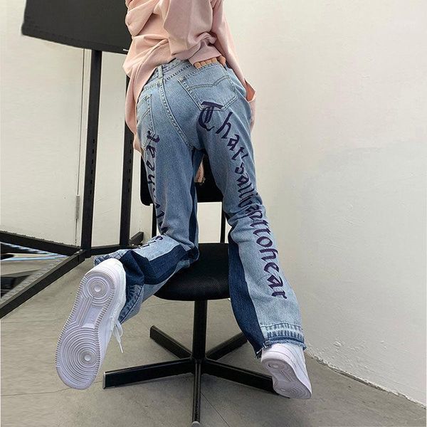 

autumn design sense loose straight-leg jeans women's high-waisted slimmer drape wide-leg pants trendy y2k & capris, Black;white