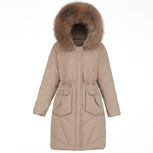 

winter down jackets women plus size long cotton jacket loose womens hooded fur collar casual parkas overcoat 50/120 kg 6xl1, Black