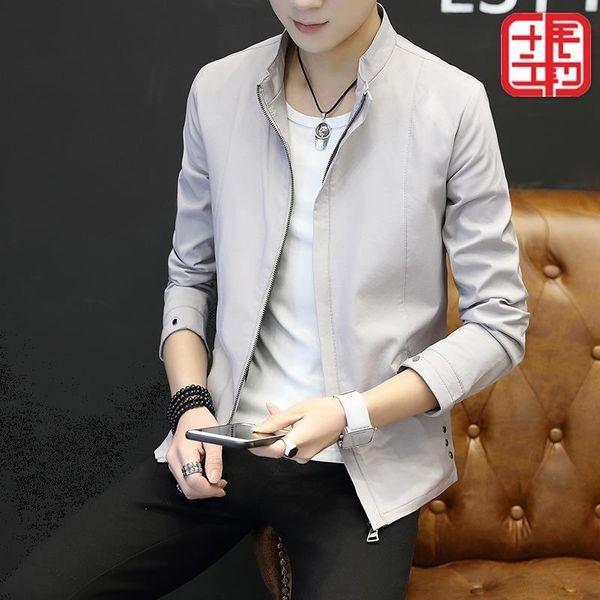 

clothes 201 spring and summer new casual jacket year thin men's coat trend*, Black