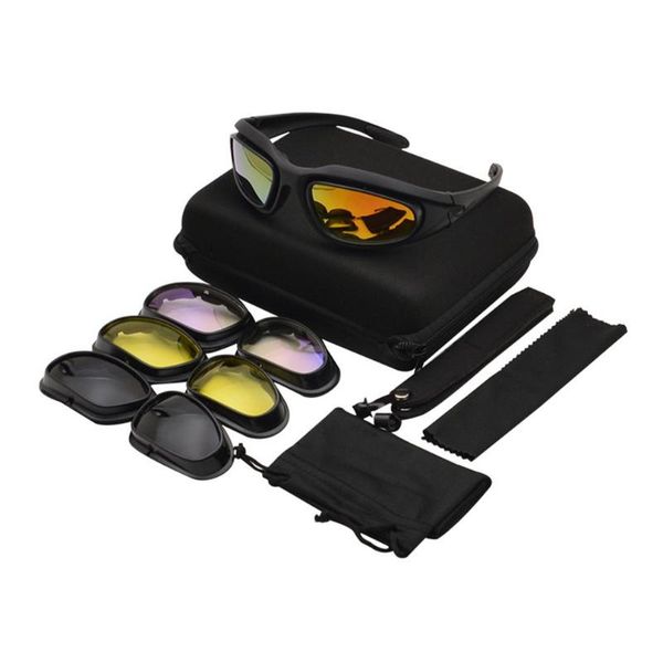 

outdoor eyewear c5 tactical glasses polarized paintball shooting military goggles hiking protective army sunglasses 4 lens