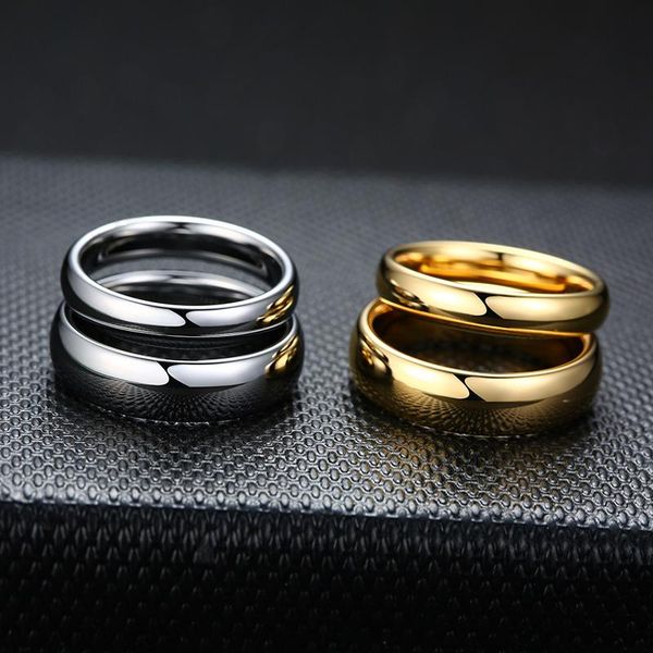 

wedding rings anti scratch tungsten for women men simple classic bands couples basic jewelry, Slivery;golden