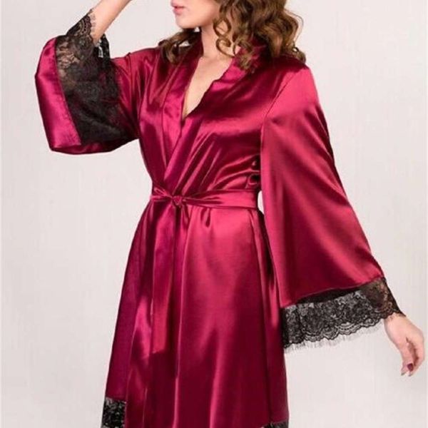

bathrobe simple large size fattening nightdress underwear transparent lace bathrobe