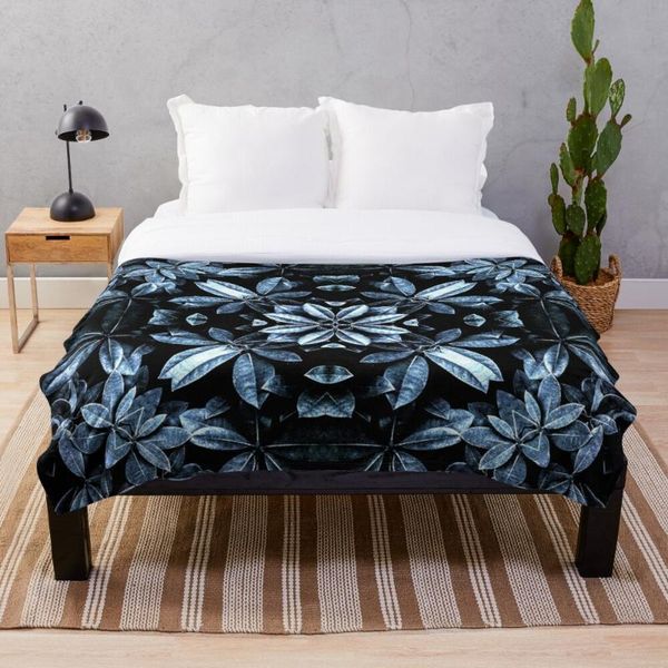 

blankets metallic leaves mandala blanket fleece cartoon print children warm bed throw born bayby adult