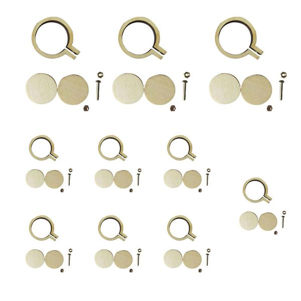 

other arts and crafts 10pcs wooden cross stitch hoops round embroidery adjustable circle hoop sets sewing