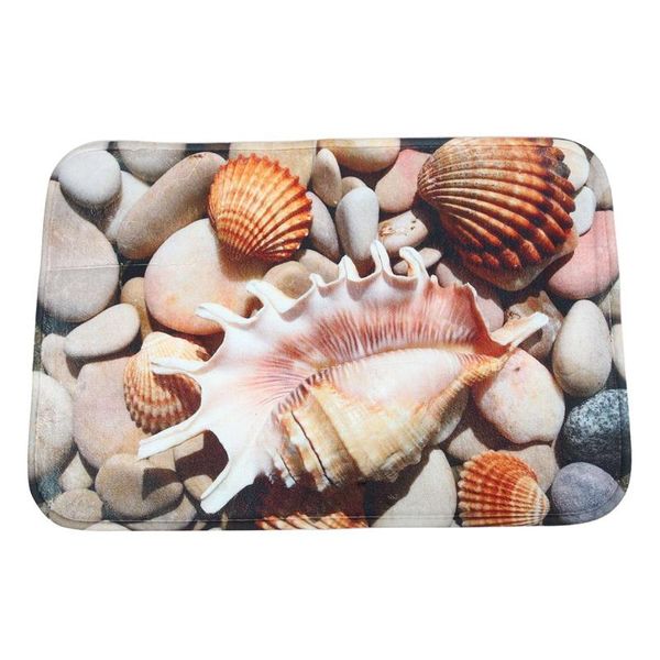 

bath mats 3d rug pattern seashell mat flannel absorbent non slip doormat for entrance door