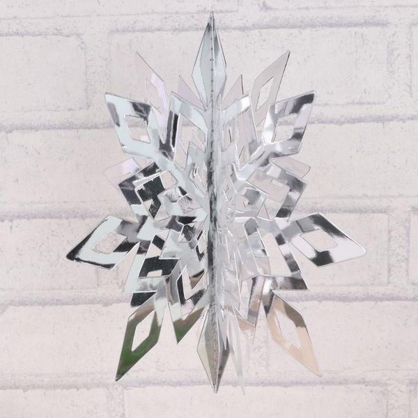 

christmas decorations 4 sets of stereoscopic snowflakes cardbord xmas hanging set tree pendant (a 6pc