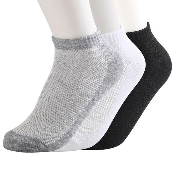 

sports socks 10pair breathable men's short ankle men solid mesh male boat, Black