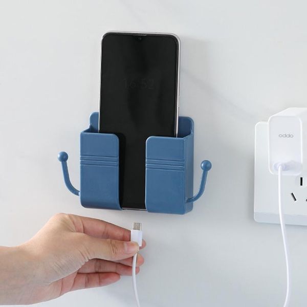 

hooks & rails adhesive wall mount phone holders with 2 side for charging brackets