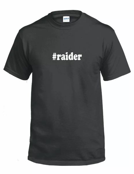 

#raider t-shirt hashtag raider funny gift white black cotton tee shirt