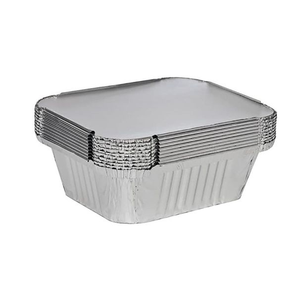 

dishes & plates 50 x silver foil trays/dishes / containers lids