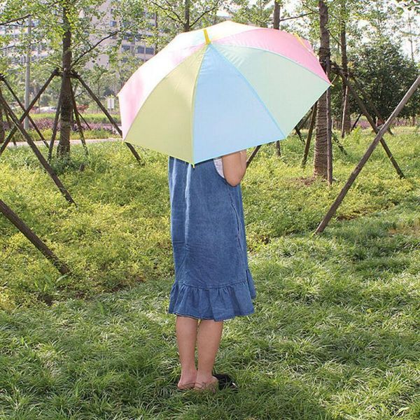 

umbrellas est umbrella rainbow anti-uv parasols transparent clear rain brolly1