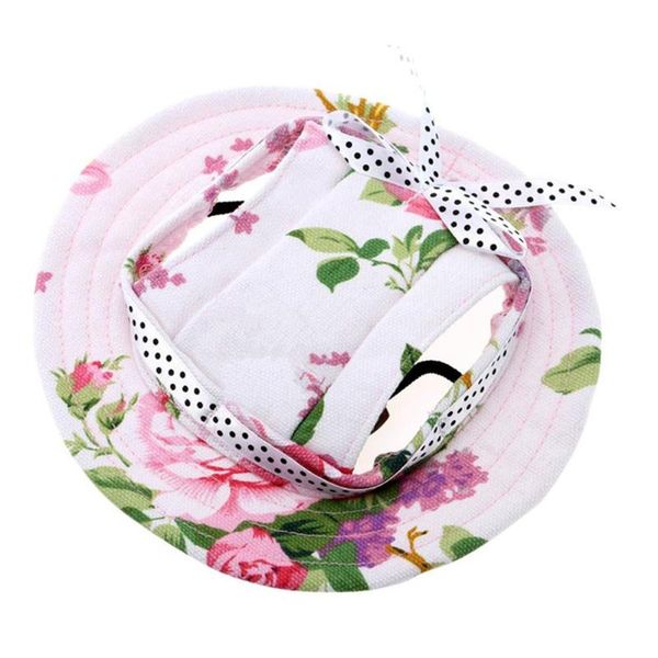 

fashion mesh breathable pet hat round sports sun cute printing outdoor beach dog apparel