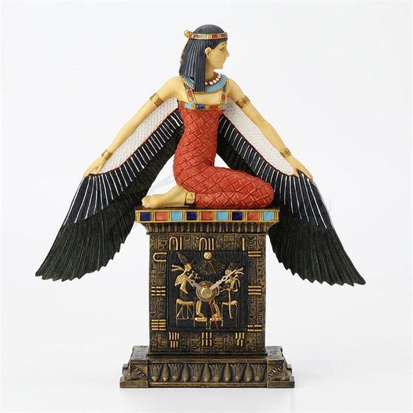 

desk & table clocks egyptian mythology life goddess isis clock creative egypt figures resin art&craft statue home decoration accessories x43