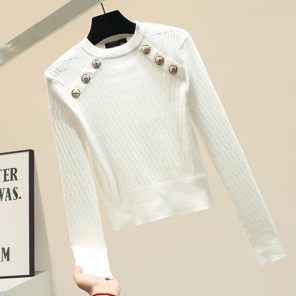 

women's sweaters 2021 fashion autumn woman pullover black o neck long sleeve casual korean knit jumper mujer clothes women chompas, White;black