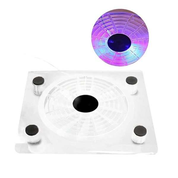 

lapcooling pads usb led cooler silent mat computer stand chilling (white)