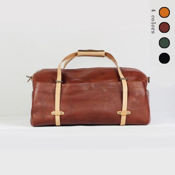 

duffel bags men travel genuine leather large capacity2021 bag duffle real shoulder weekend durable