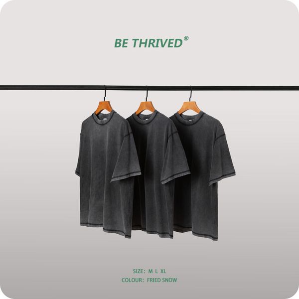 

be men's wear | 2021 summer gradual aging reverse wear dign short sve high street fashion brand t-shirt, White;black