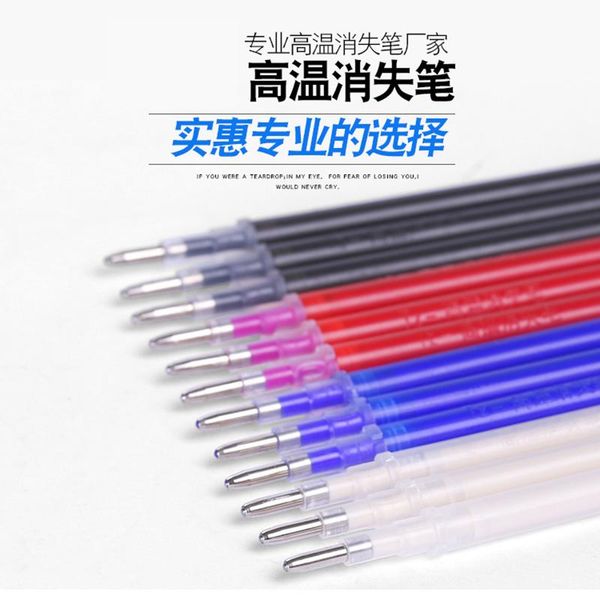 

refills 10pcs creative marker pen high temperature disappears diy sewing for leather stationery student office product, Black;red