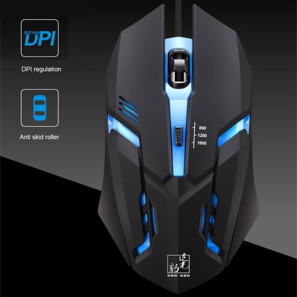 

light colorful wired mouse 4 button 1600dpi optical usb ergonomic pro gamer gaming for pc lapaccessories 2021 mice