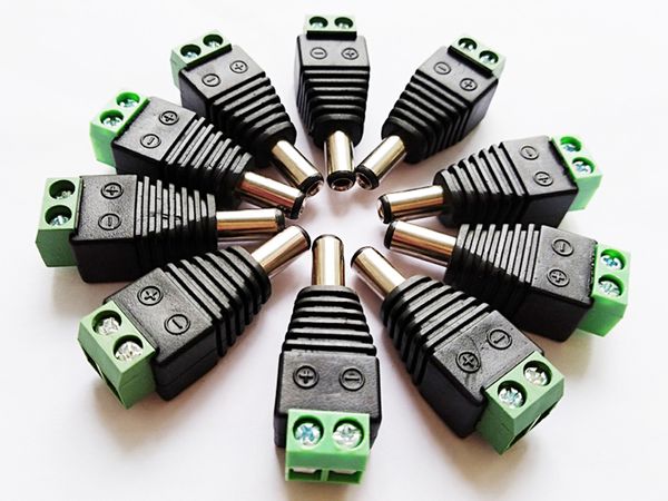 Hochwertiger 5,5/2,5-Adapter, DC 5,5 x 2,5 mm männlicher Stecker auf feste Schraube, 20 Stück
