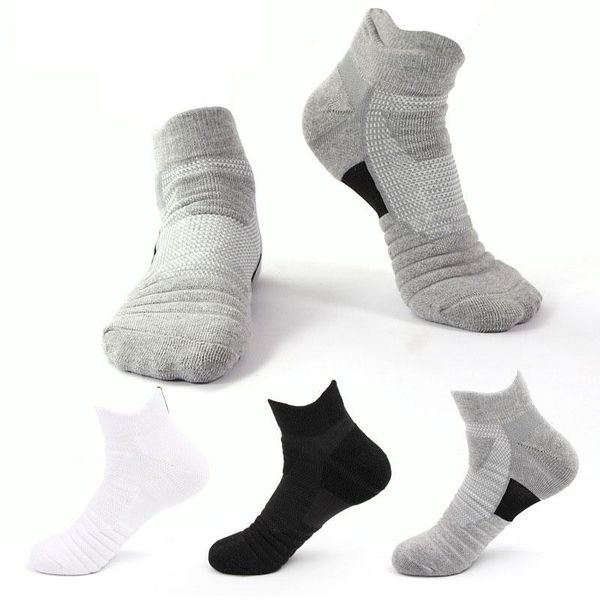 

sports socks outdoor basketball football cycling compression cotton towel bottom non-slip, Black