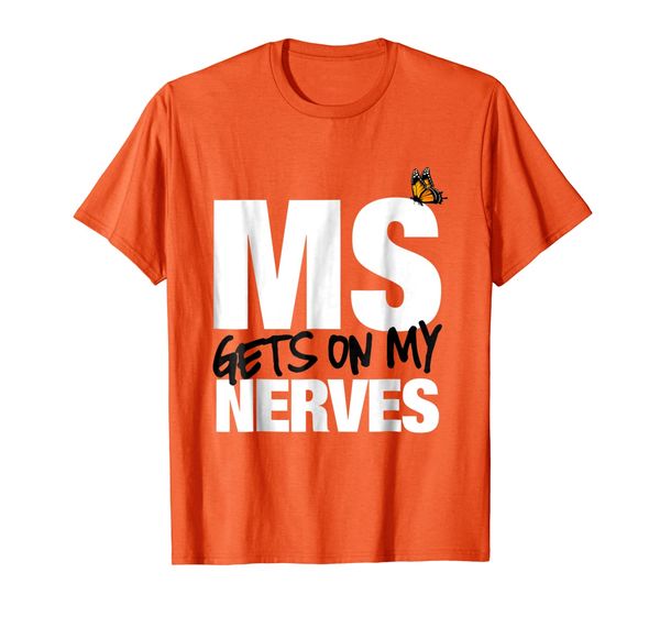

multiple sclerosis gets on my nerves ms awareness t-shirt, White;black