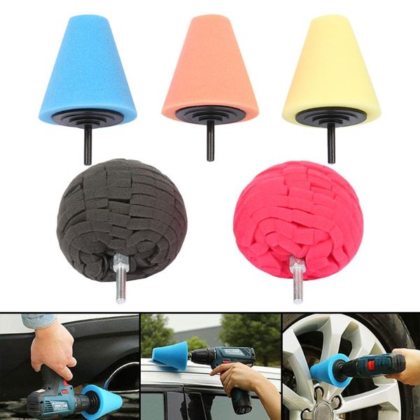 

car tyres foam polishing sponge buffing pad polisher tires wheel hub tool machine cone-shape care products