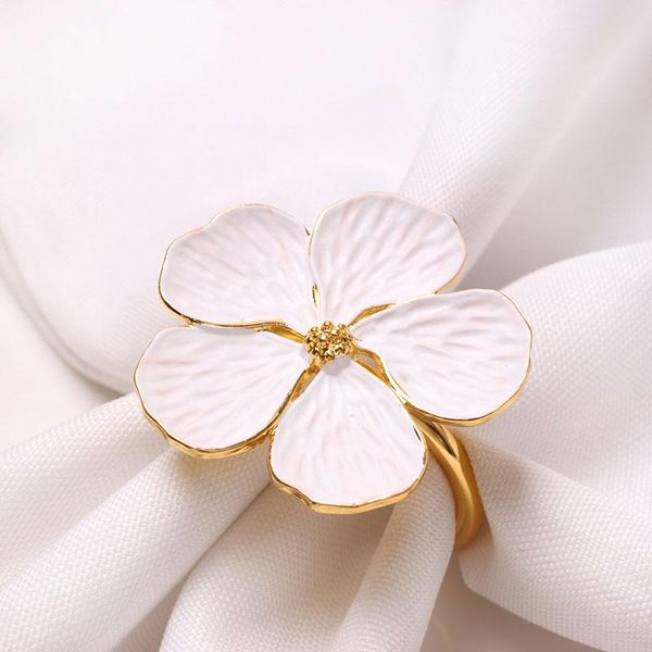 

napkin rings 1pc wedding simple plum 5 petals lucky flower holder for table decoration