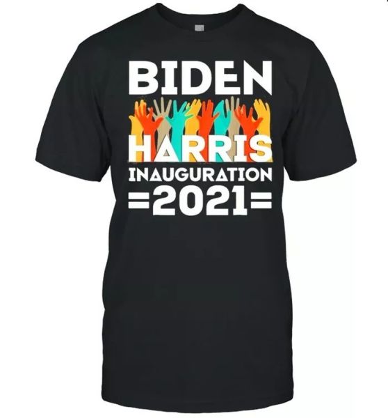 

biden harris presidential inauguration 2021 celebration classic shirt, White;black