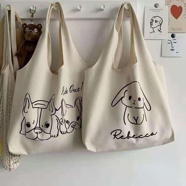 

evening bags canvas women handbags shopping bag print cotton cloth female shoulder eco handbag reusable grocery shopper totes bolso
