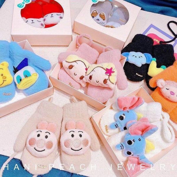 

sQQ h6070 autumn top and mittens and winter korean children' cartoon baby leisure gloves yiwu top liu gloves xiaoxiao, Blue;gray