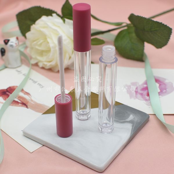 

factory wholesale design new new transparent lip gloss high grade lip glaze circular plastic hollow tube