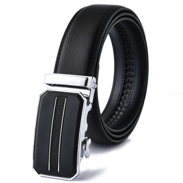 

belts fashion automatic buckle genuine leather luxury designer belt brand jeans goth waist for men black 130cm long, Black;brown