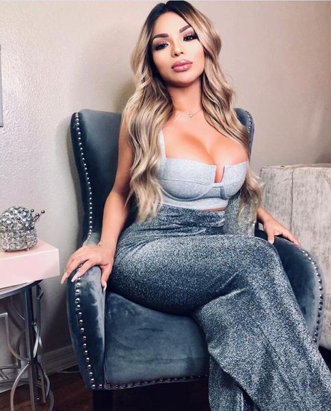 

ladies sleeveless women set 2021 designer women's two piece pants, White