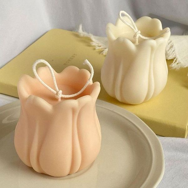 

craft tools tulip candle mold 3d flower silicone molds soy wax making mother's day handmade soap