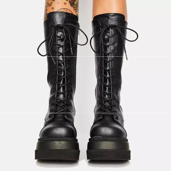 

dress shoes women long boots ladies big size 43, Black