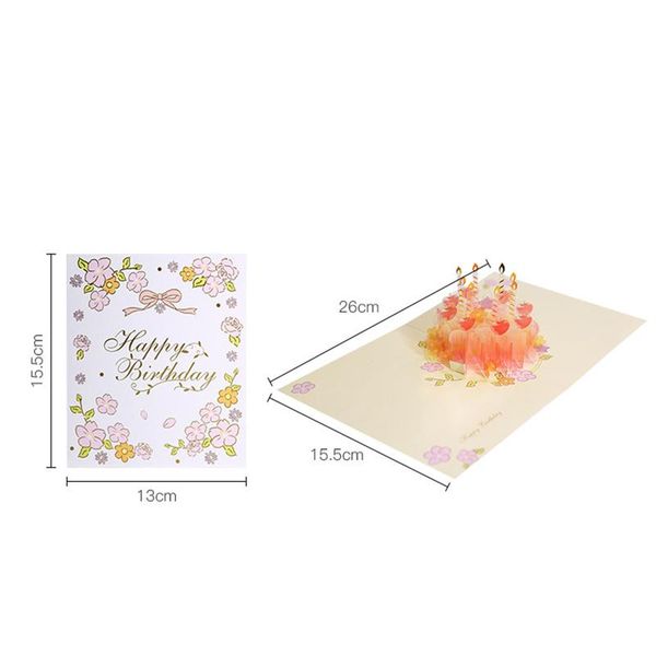 

greeting cards funny 3d -up card wish cute durable gift for birthday friends hfing