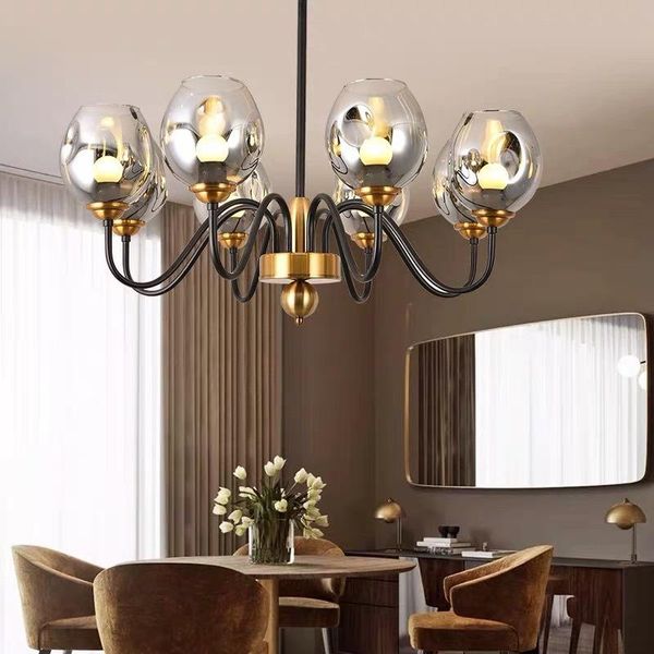 

nordic stone lamparas de techo colgante moderna modern led chandelier living room decoration ventilador hanglampen chandeliers