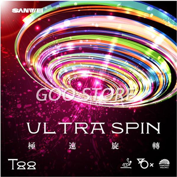 

table tennis raquets 2pcs sanwei rubber t88 ultra spin 40+ half-sticky speed training with sponge pimples in pong tenis de mesa