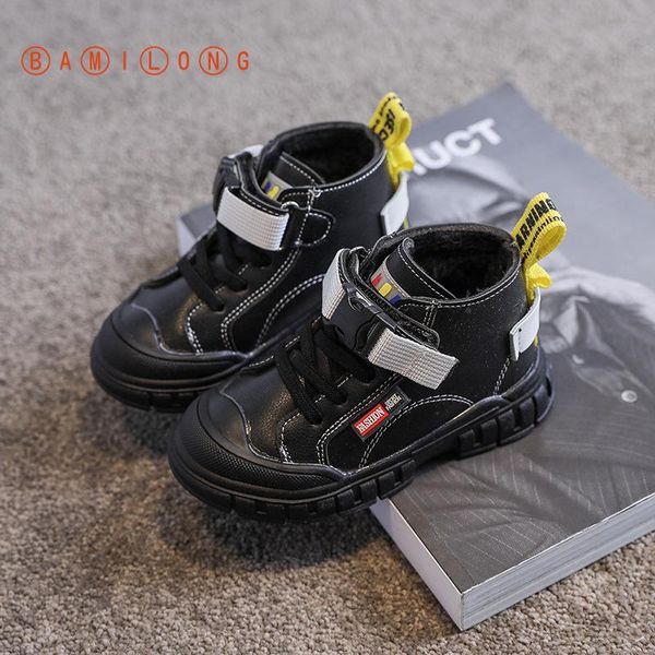 

boots bamilong autumn children boys casual school shoes girls kids sneakers brand fashion sport k483, Black;grey