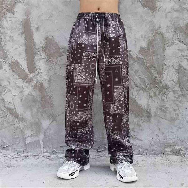 

high kiryaquy comfortable luxurious women pants paisley west coast crips bloods casual sweatpants parkour d10, Black